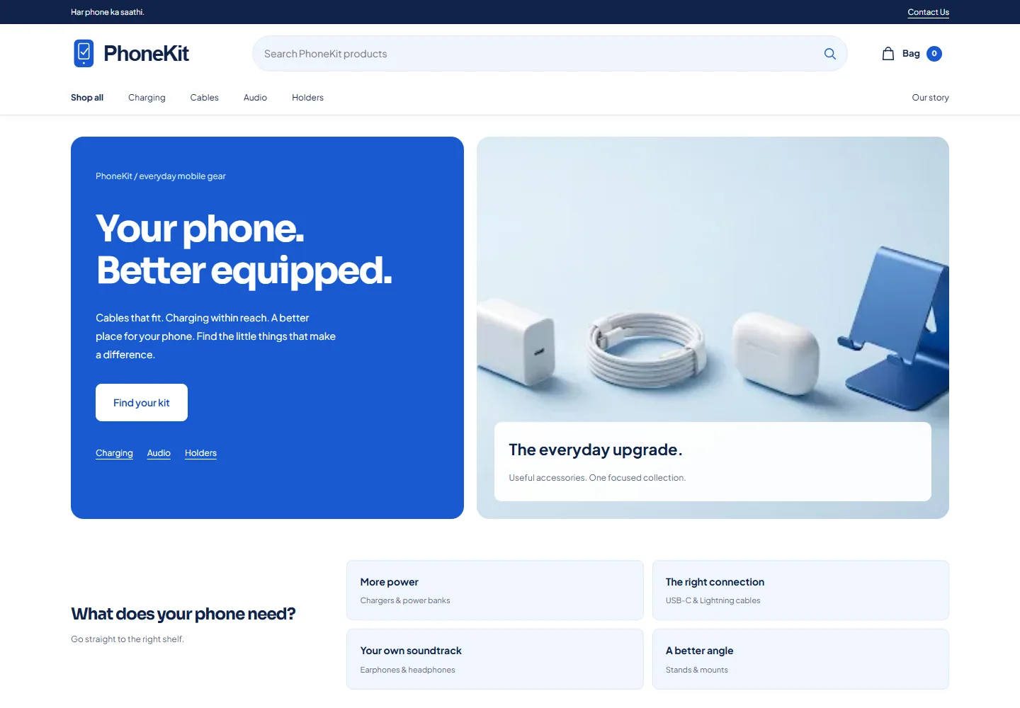 PhoneKit storefront design